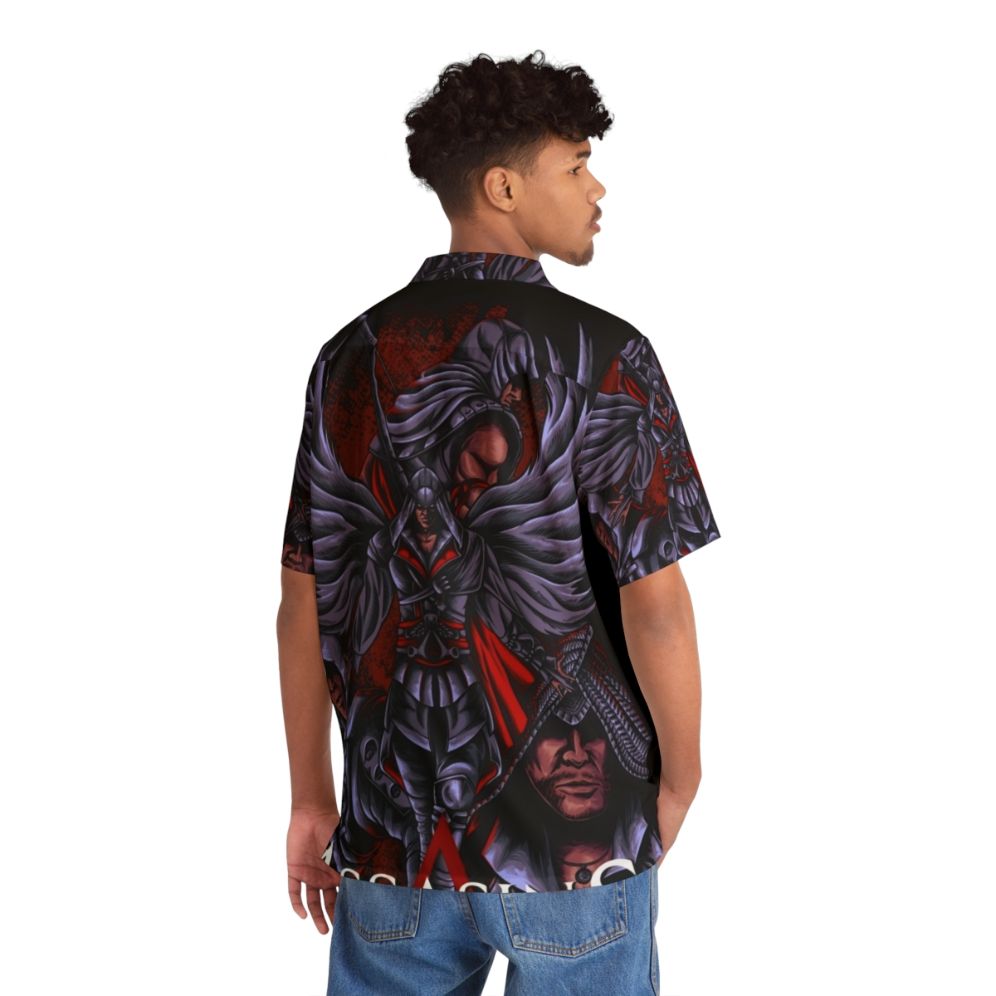 Assassin's Creed Dark Art Hawaiian Shirt - Flat lay