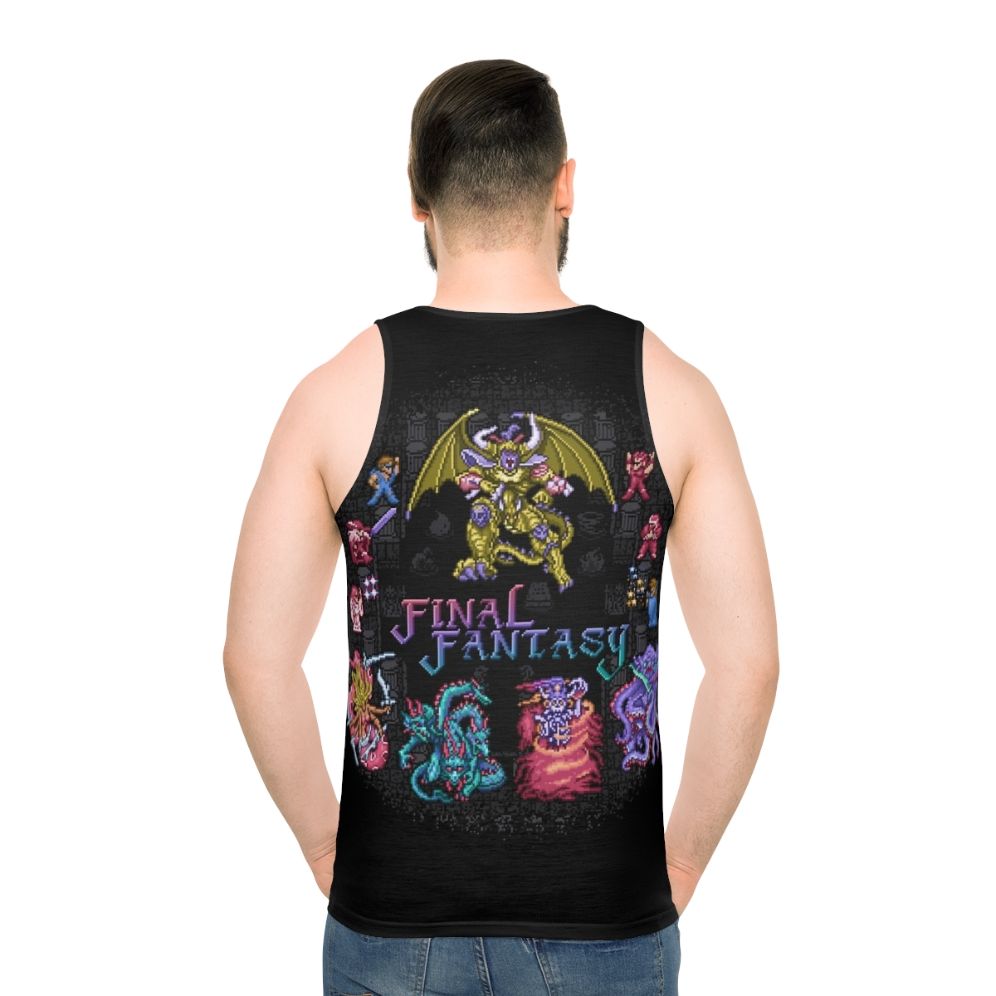 Fantasy Final Retro Pixel Art Unisex Tank Top - men back