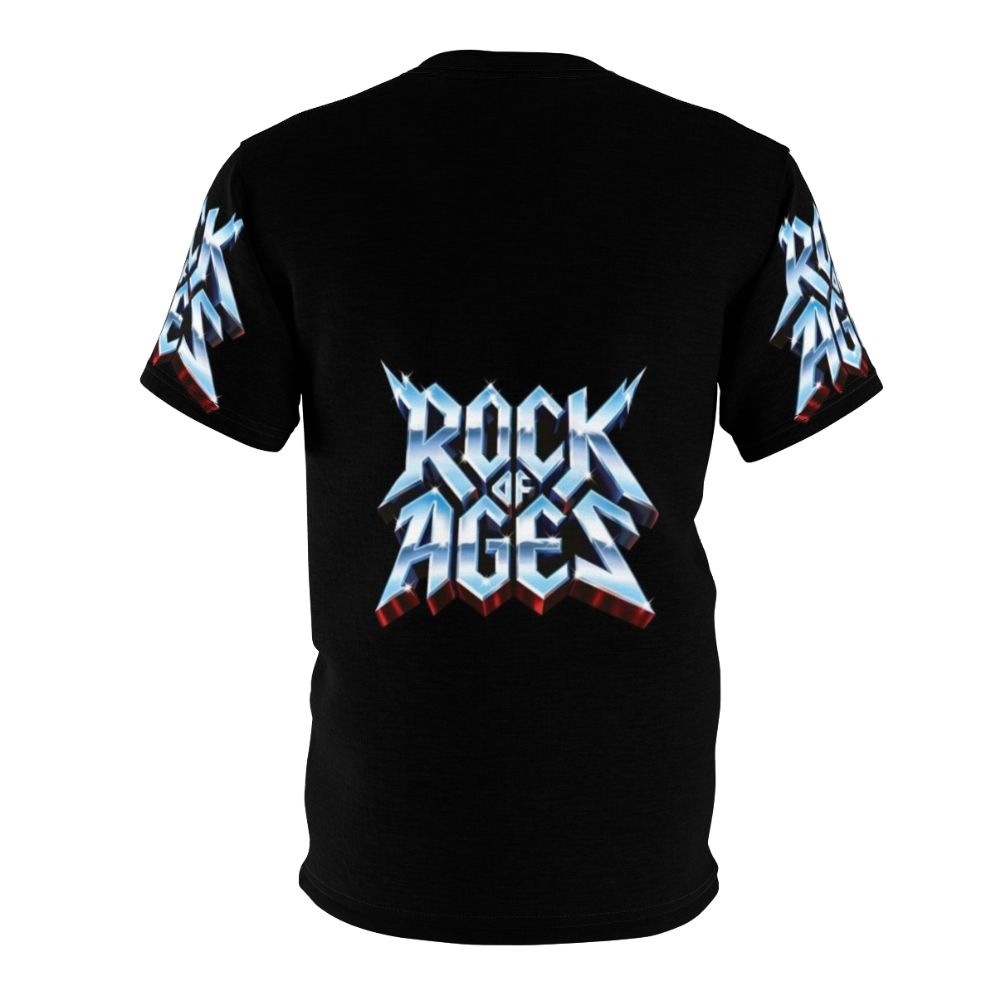 Metallic heavy metal and classic rock inspired t-shirt design - Back