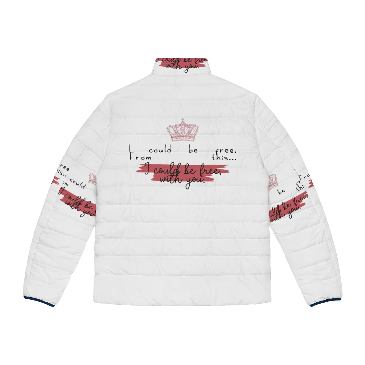 Young Royals Inspired Puffer Jacket Featuring Prince Wilhelm and Simon - Back