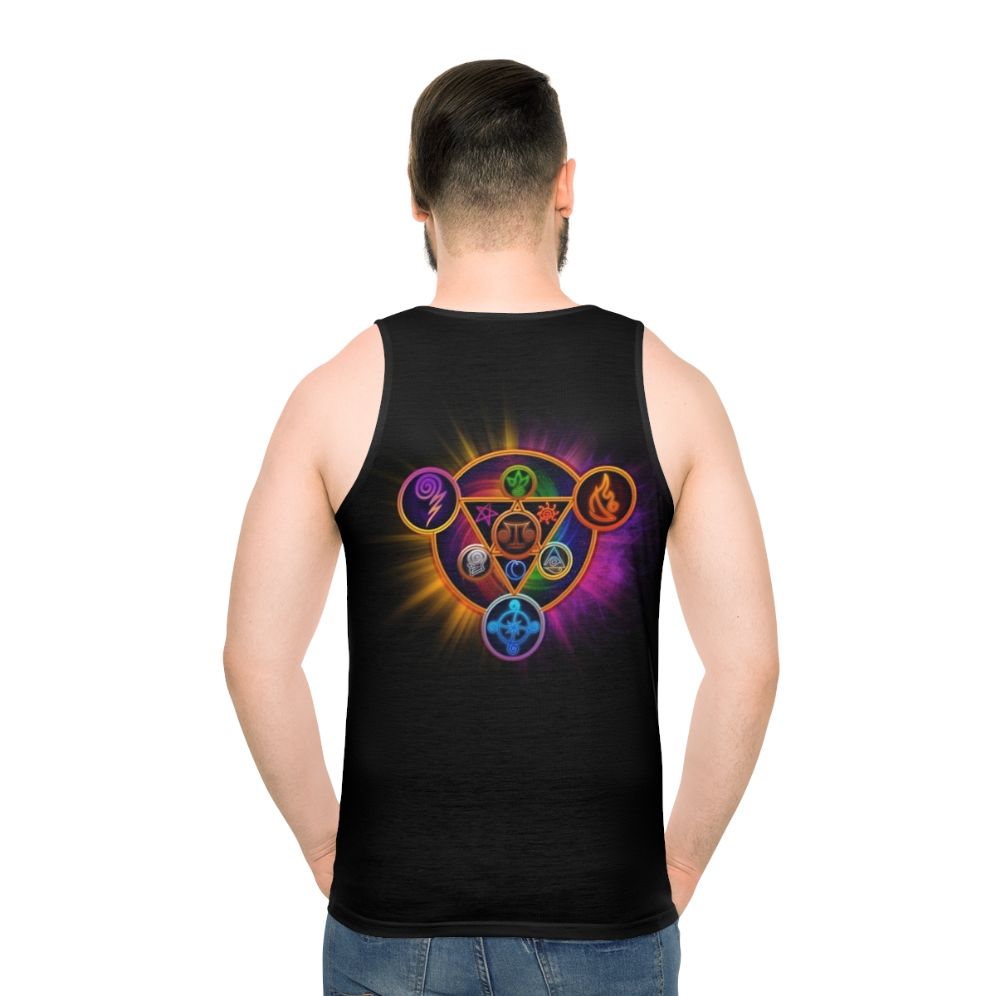 Wizard101 The Spiral Schools Unisex Tank Top - men back