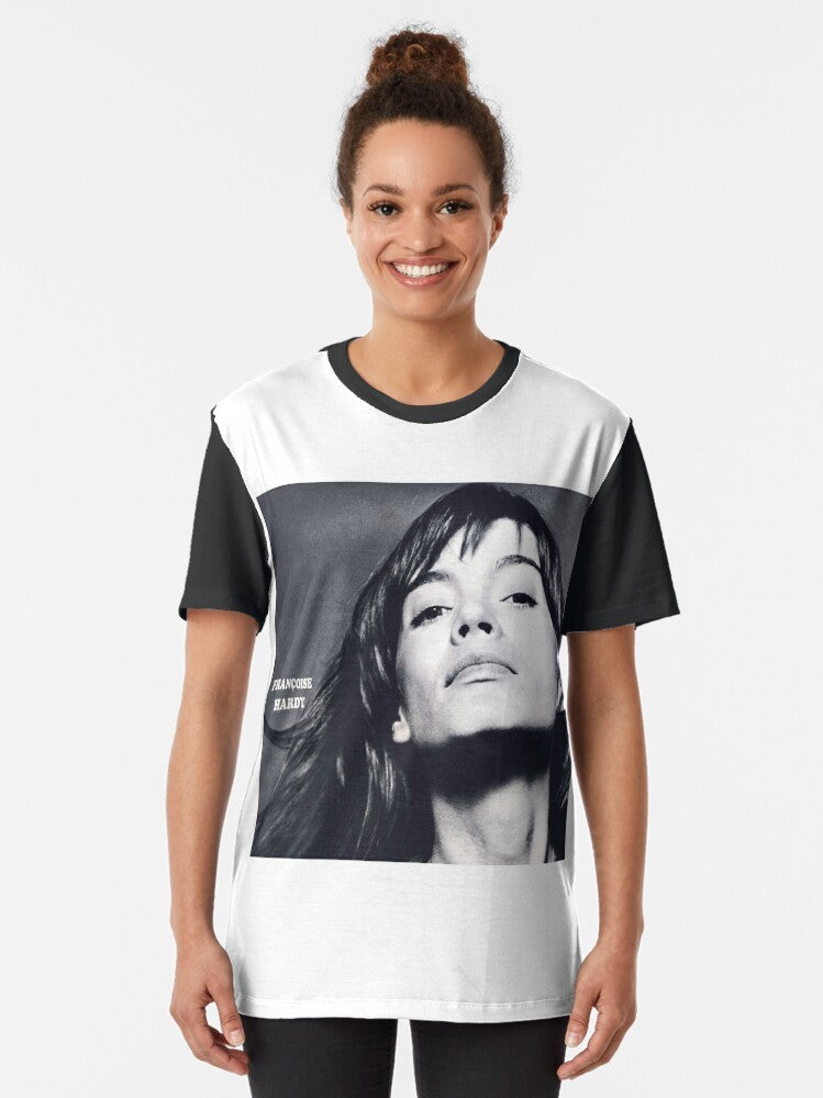 Françoise Hardy - La Question Graphic T-Shirt featuring the iconic French singer and her album cover - Women