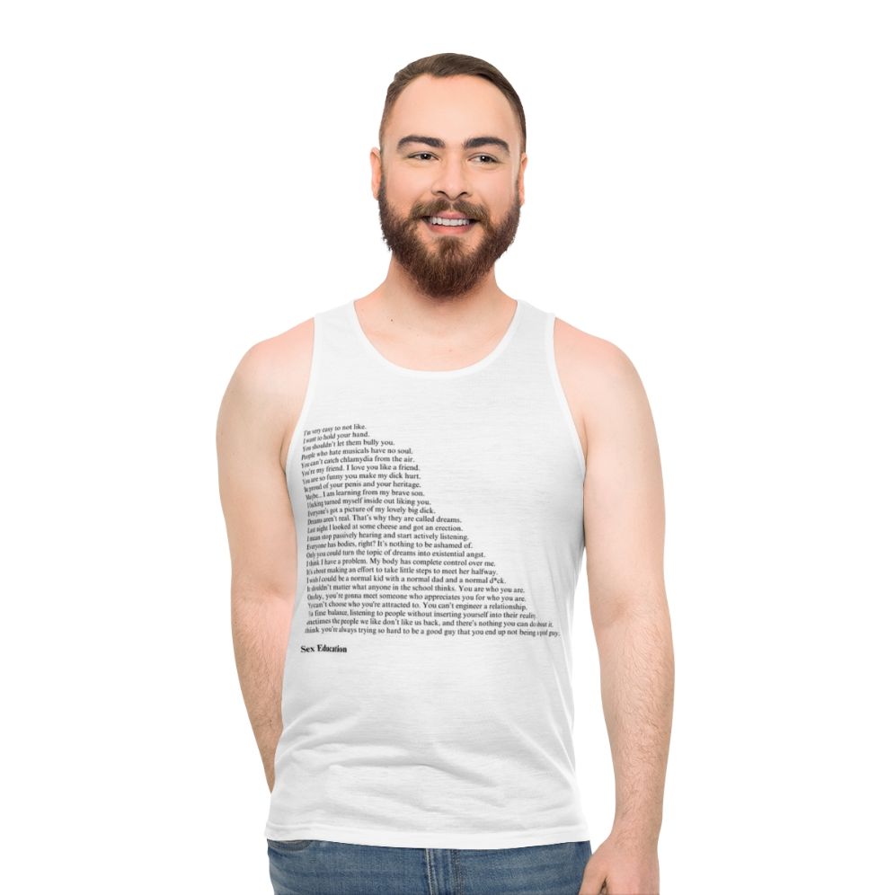 Sex Education Quotes Unisex Tank Top - men