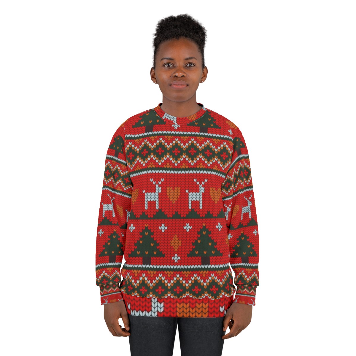 Christmas knit pattern sweater - women