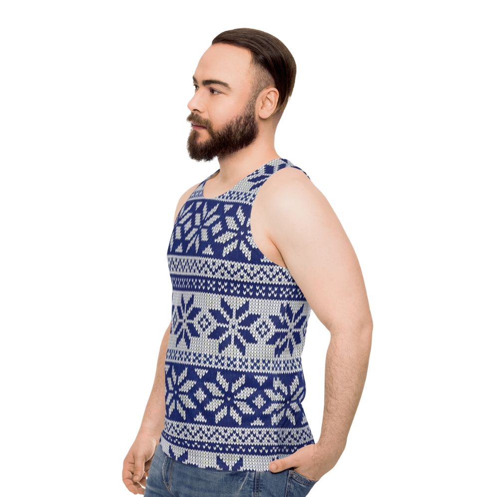 Knitted Christmas tank top - men side