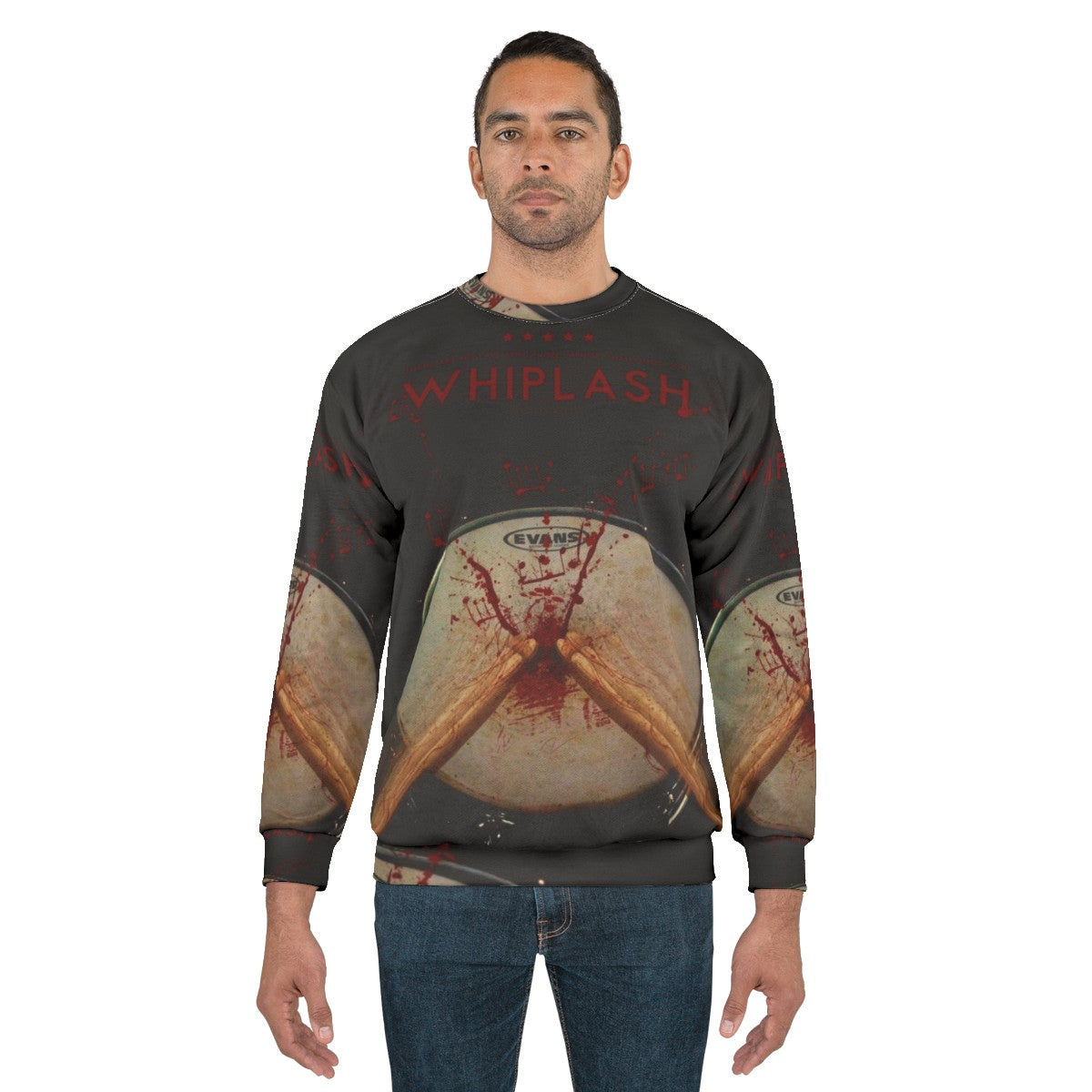 Whiplash movie inspired sweatshirt featuring musical and cinematic elements - men