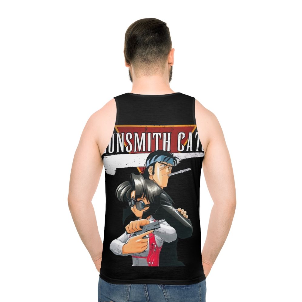 Vintage Gunsmith Cats Anime Tank Top - men back