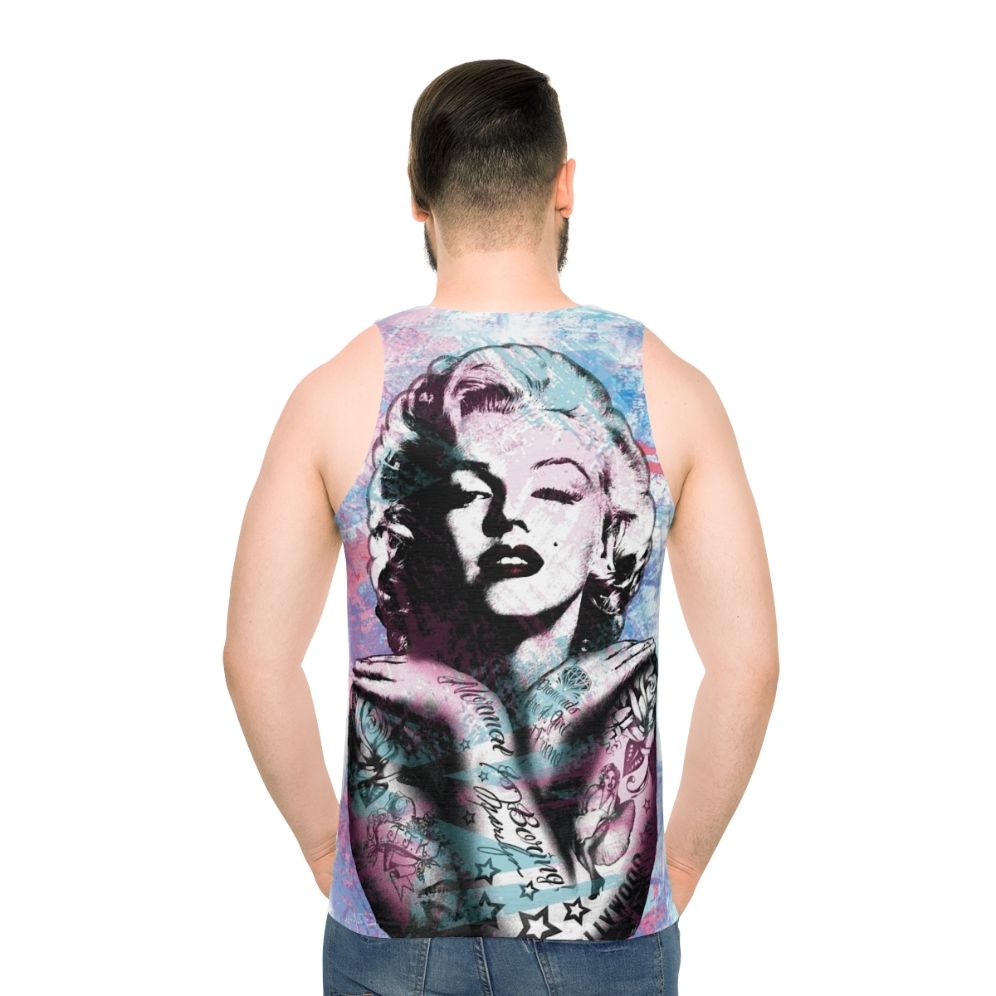 Retro unisex Marilyn tank top - men back