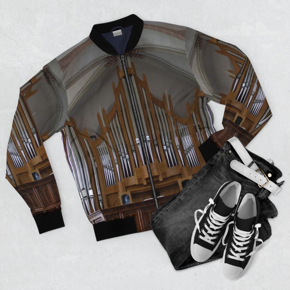 Organ Martin Luther Church Bomber Jacket - Flat lay