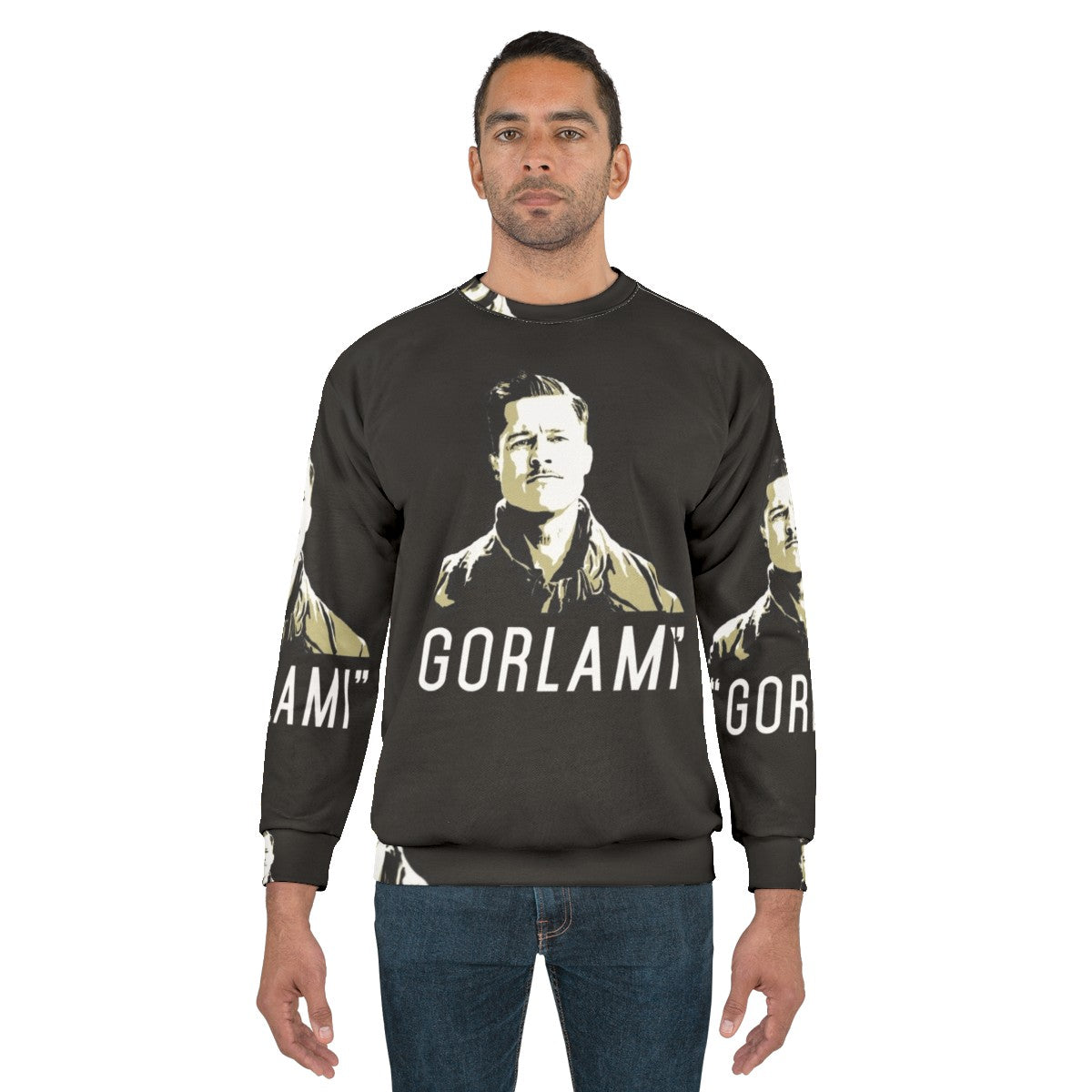 Gorlami Sweatshirt with Brad Pitt Inglorious Basterds Inspired Design - men