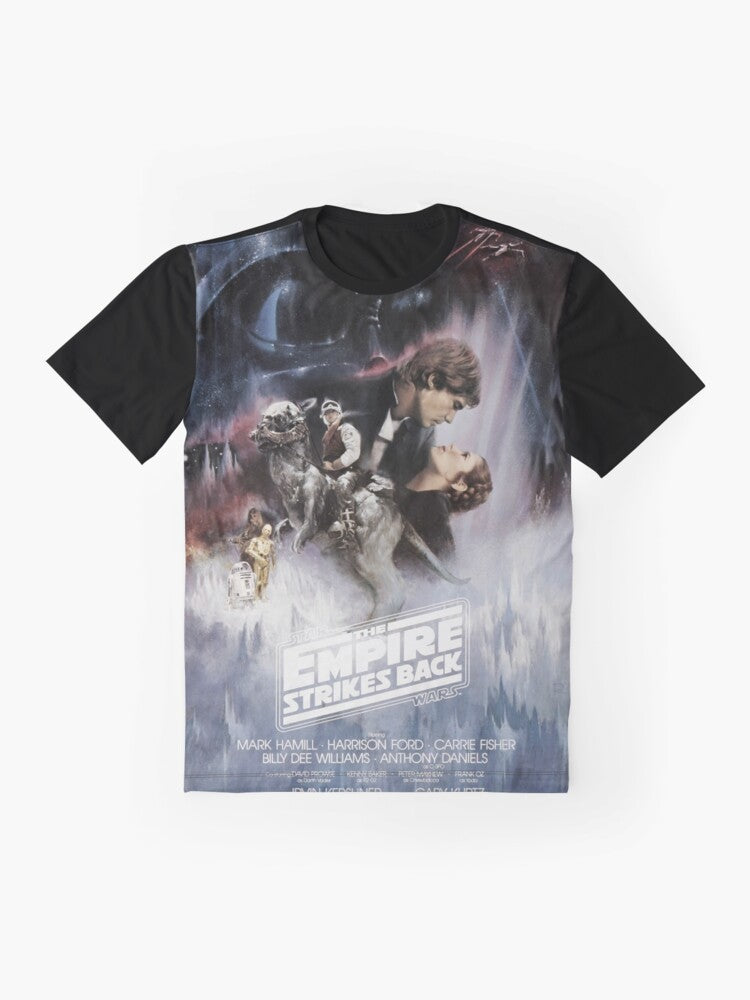 The Empire Strikes Back Movie Poster Graphic T-Shirt - Flat lay