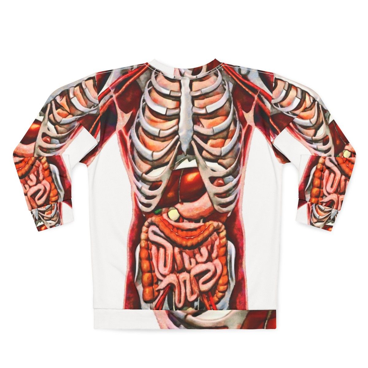 Human anatomy skeleton art sweatshirt - Back