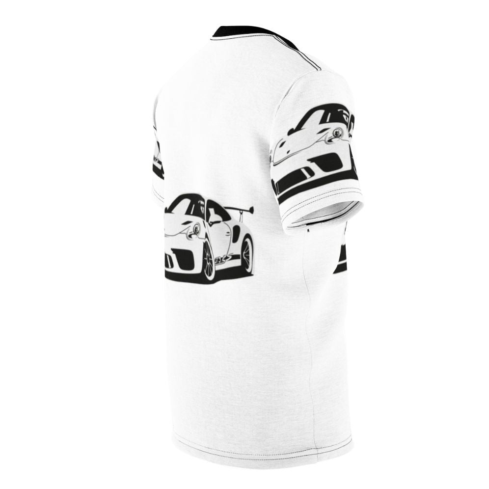 All-over print t-shirt featuring a striking Porsche-inspired sports car graphic - men right