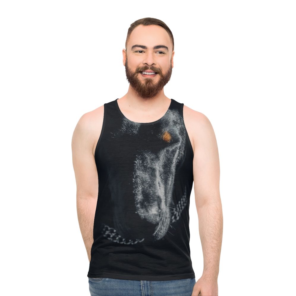 Doberman dog on a unisex tank top - men