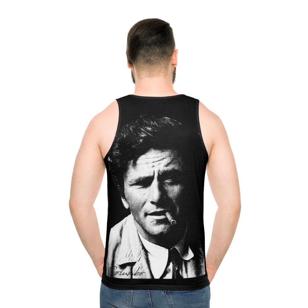 Columbo portrait unisex tank top - men back