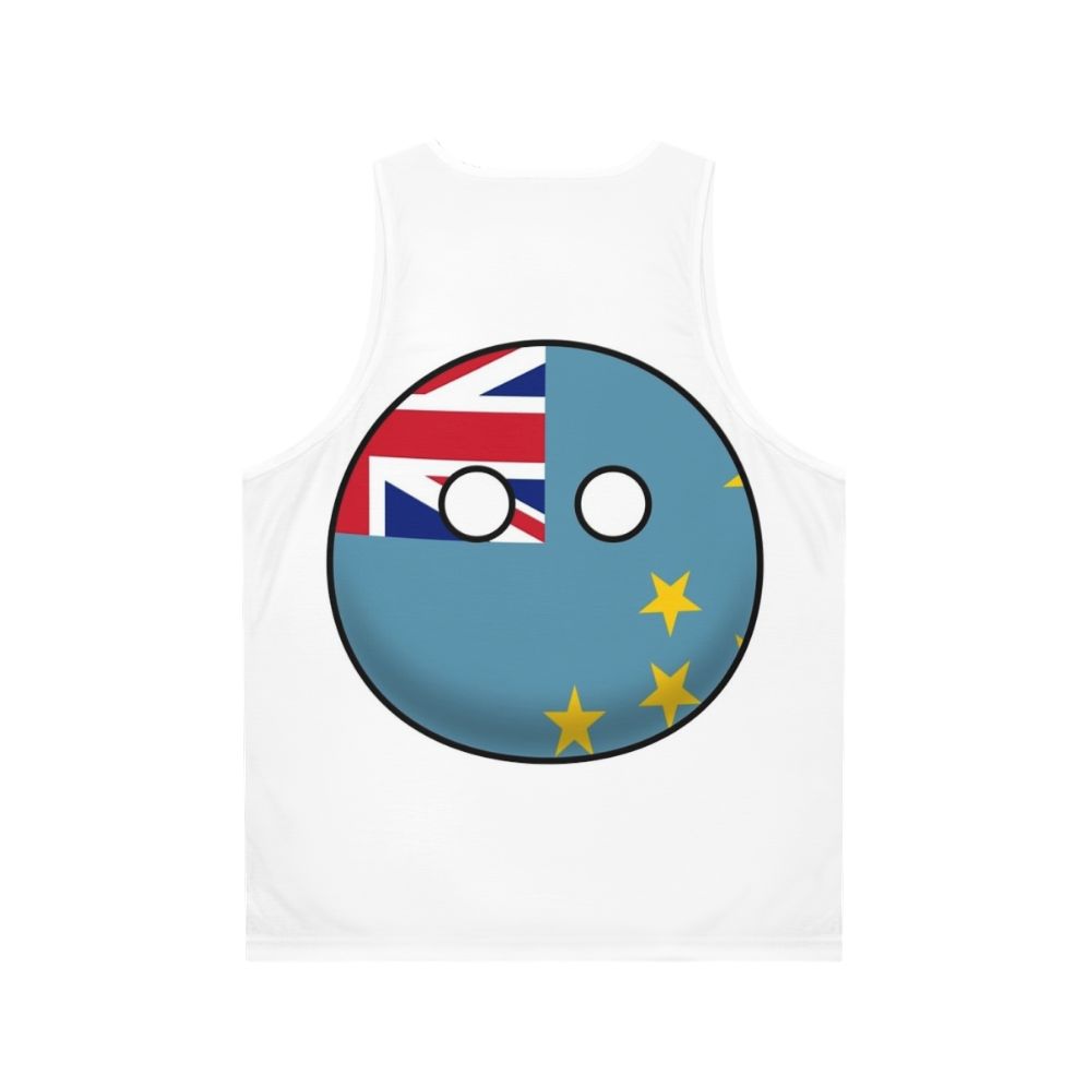 Tuvalu Countryball Unisex Tank Top - Back