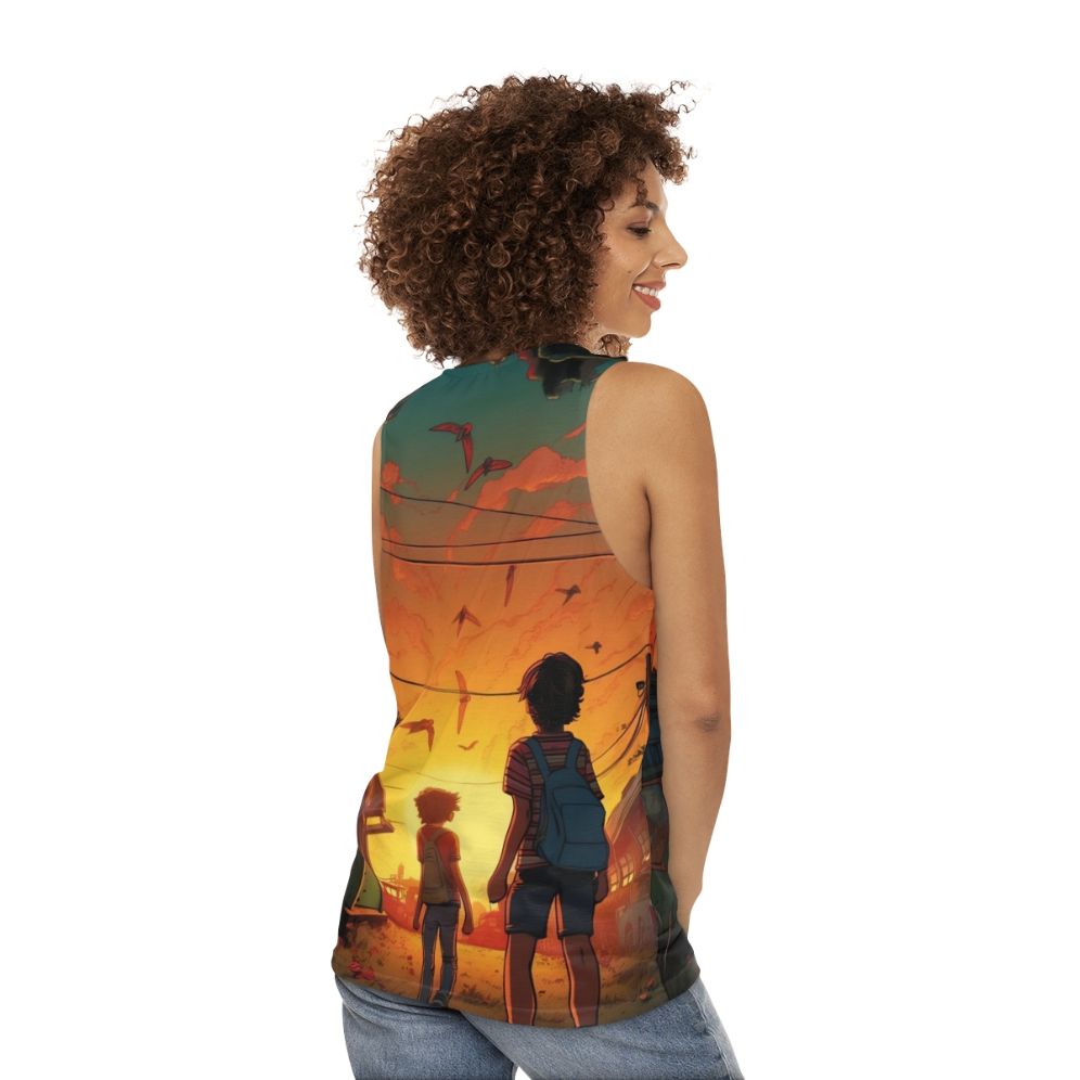 Unisex 'Two Kids in Hawkins' Stranger Things Inspired Tank Top - women back