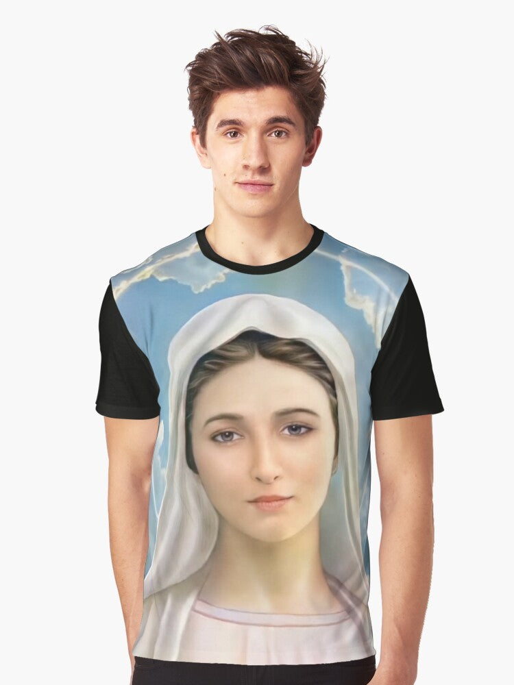 Virgin Mary, Mother of God, Our Lady of Medjugorje Graphic T-Shirt - Men