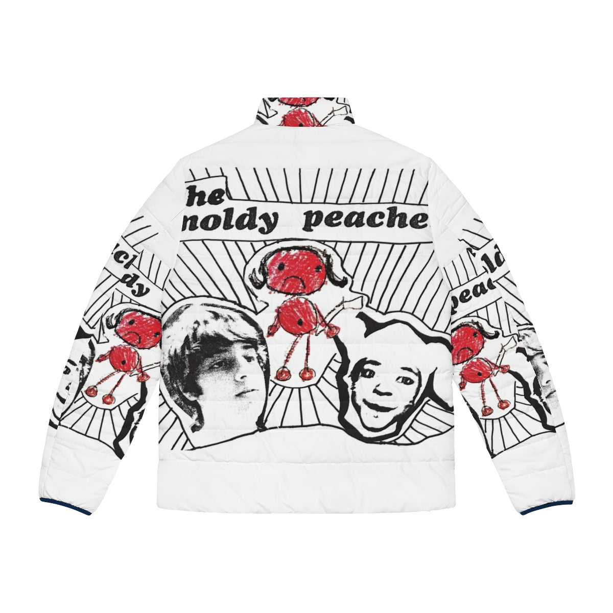 Moldy Peaches indie music puffer jacket featuring the iconic album art - Back