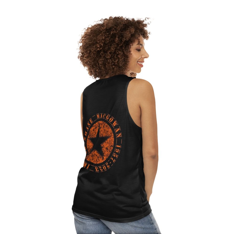 Shane Macgowan Commemorative Unisex Tank Top - women back