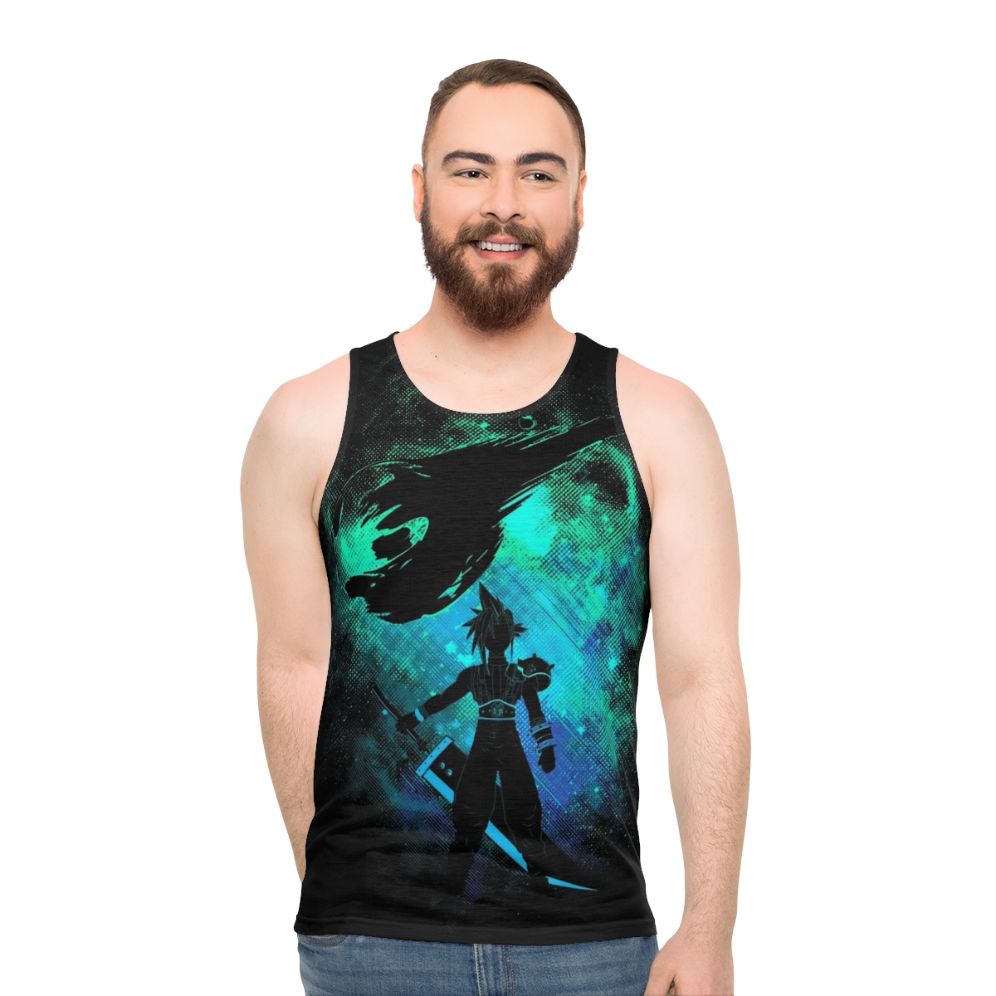 Ex Soldier Art Unisex Tank Top featuring Cloud Strife from Final Fantasy - men