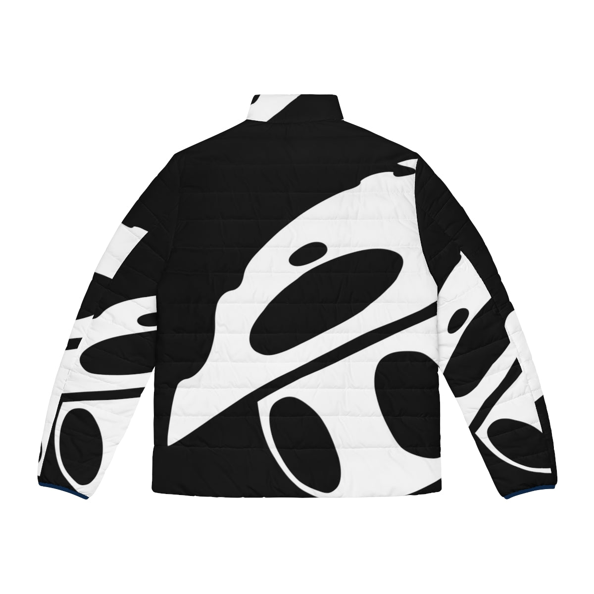 Hollow Knight Quirrel Mask Minimalist Puffer Jacket - Back