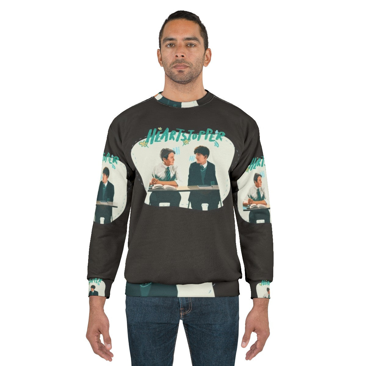 Hi Heartstopper Funny Sweatshirt featuring Heartstopper characters - men