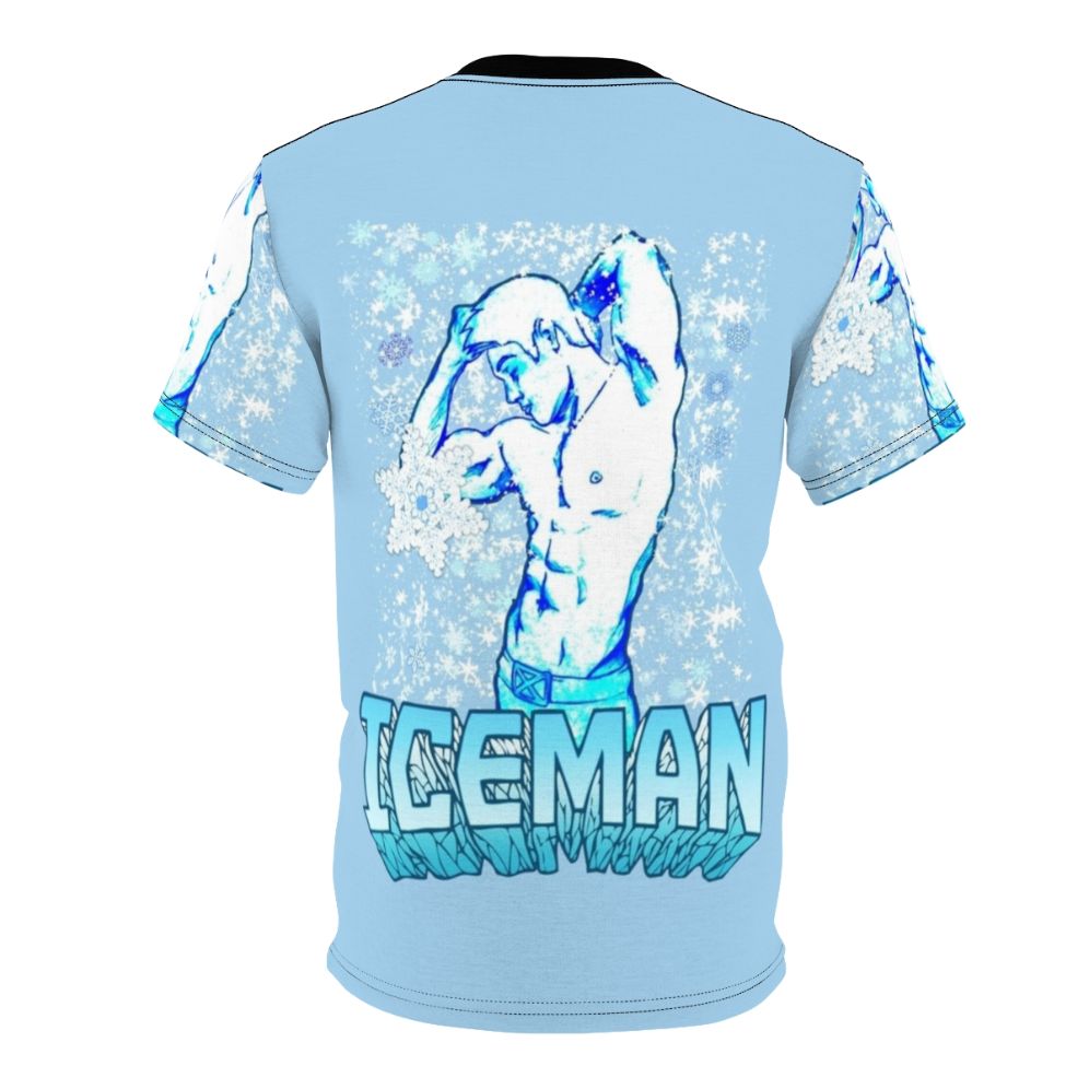 An illustration of Iceman, the mutant superhero from the X-Men, showcasing his icy, cryokinetic abilities. - Back