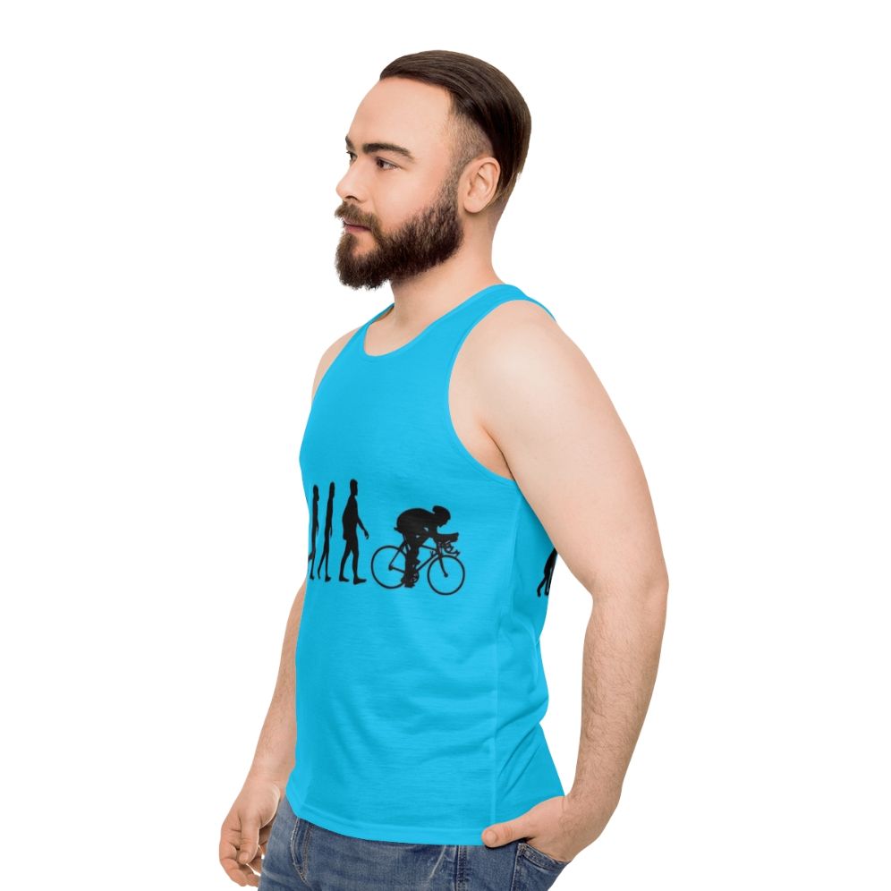 Funny bicycle evolution unisex tank top - men side