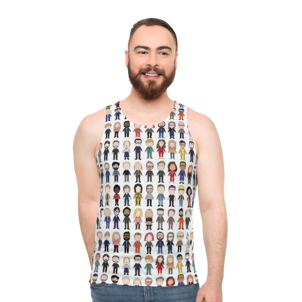 Taskmaster cast poster unisex tank top - men