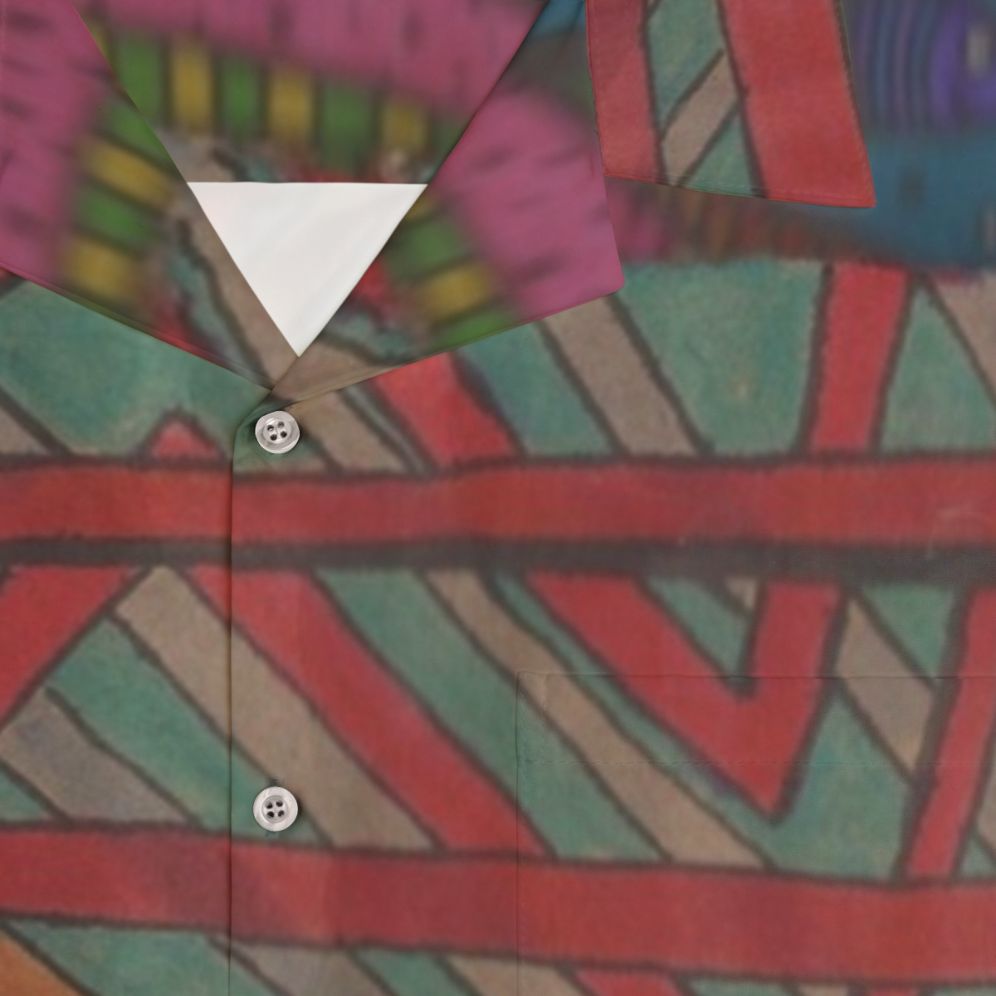 Vibrant Hawaiian shirt with abstract patterns and not smooth jazz design - Detail