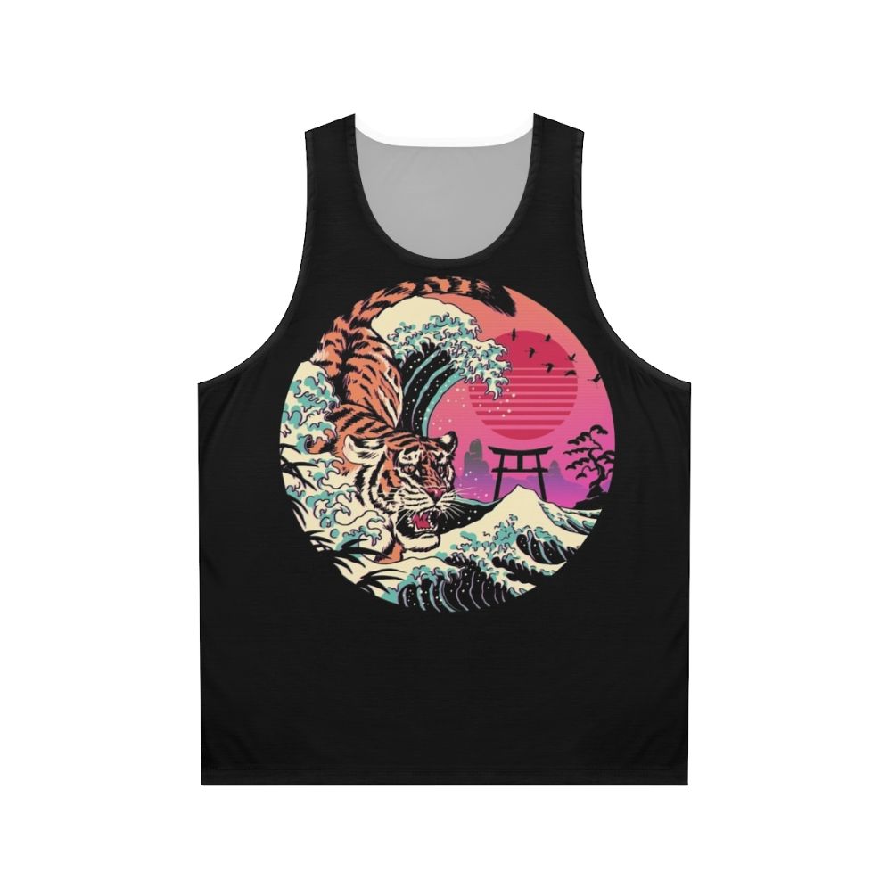 Unisex Retro Rad Tiger Wave Tank Top