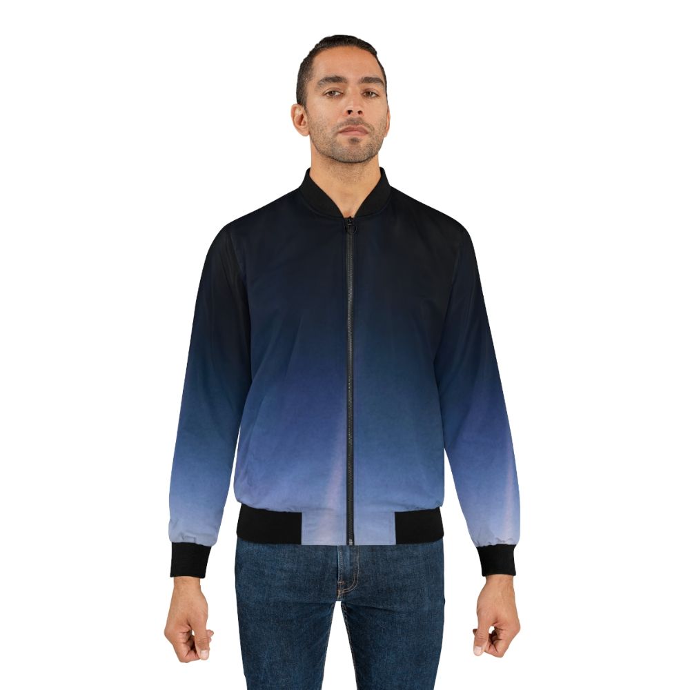 Pale Blue Dot — NASA Voyager 1 Space Exploration Bomber Jacket featuring a high-quality infographic design - Lifestyle