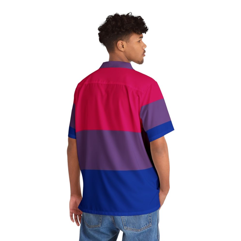 Bisexual Pride Hawaiian Shirt with Rainbow Colors - People Back