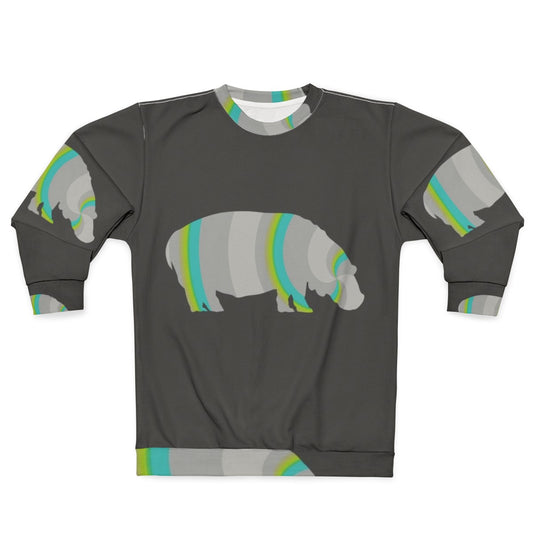 Hippo legendary animal art sweatshirt