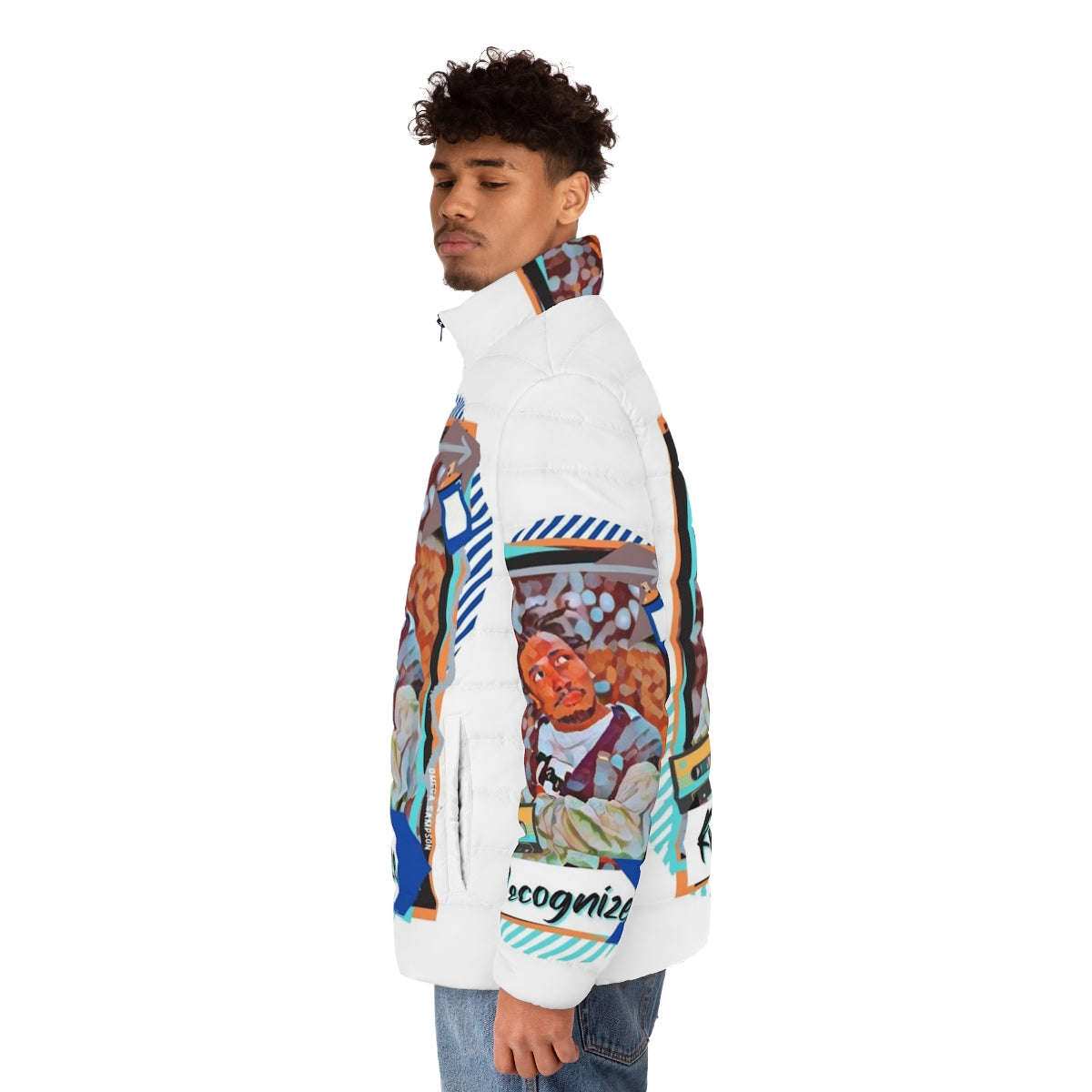 ODB Puffer Jacket Celebrating 90s Hip Hop and Black Culture - men side left