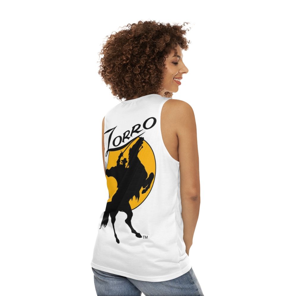 Unisex Zorro Horse Rider Silhouette Tank Top - women back