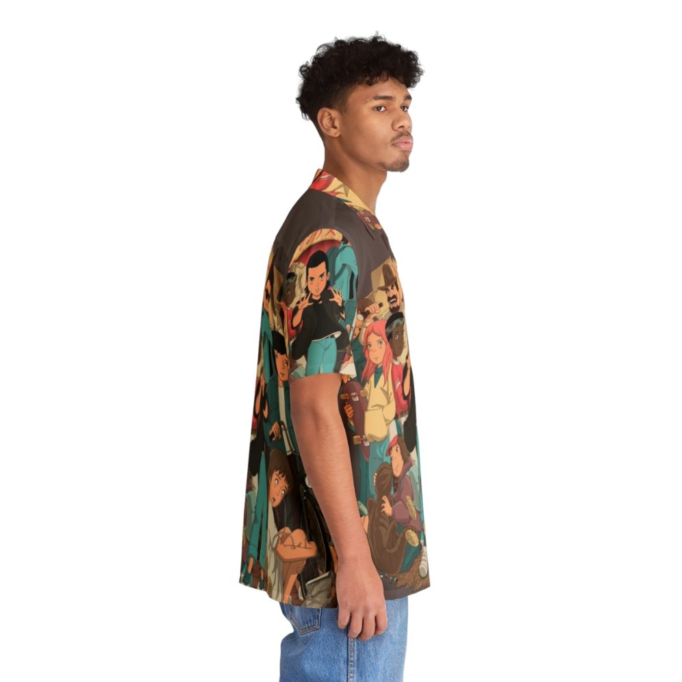 Stranger Anime 2 Hawaiian Shirt with Demogorgon, Eleven, and Dustin - People Pight