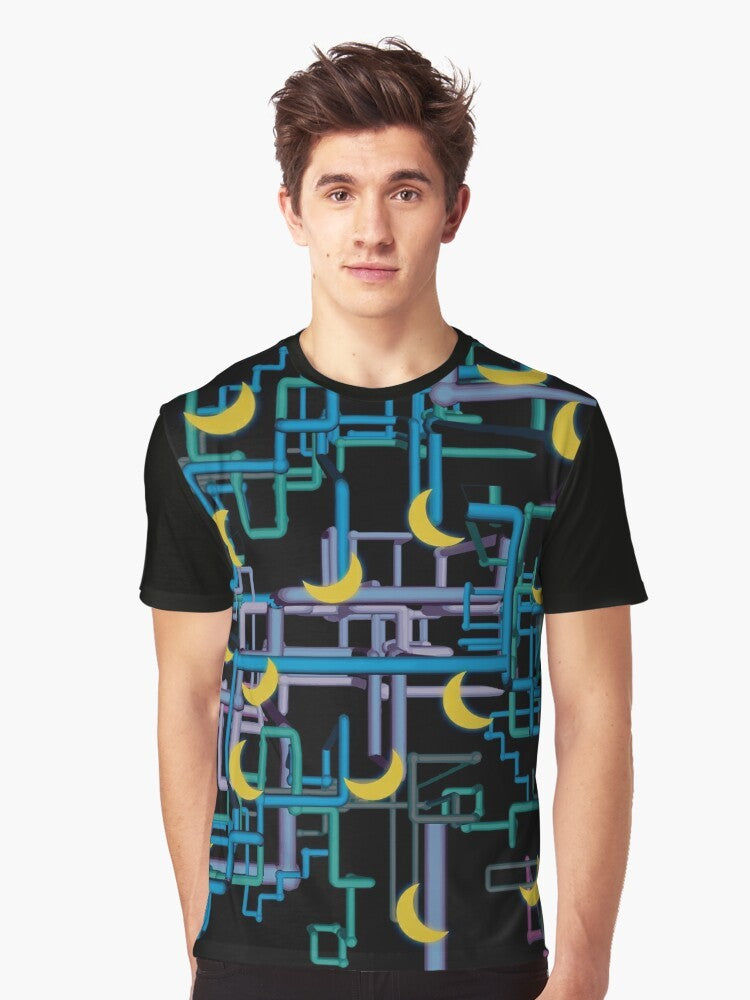 Dan Flashes Complicated Pattern Graphic T-Shirt - Men