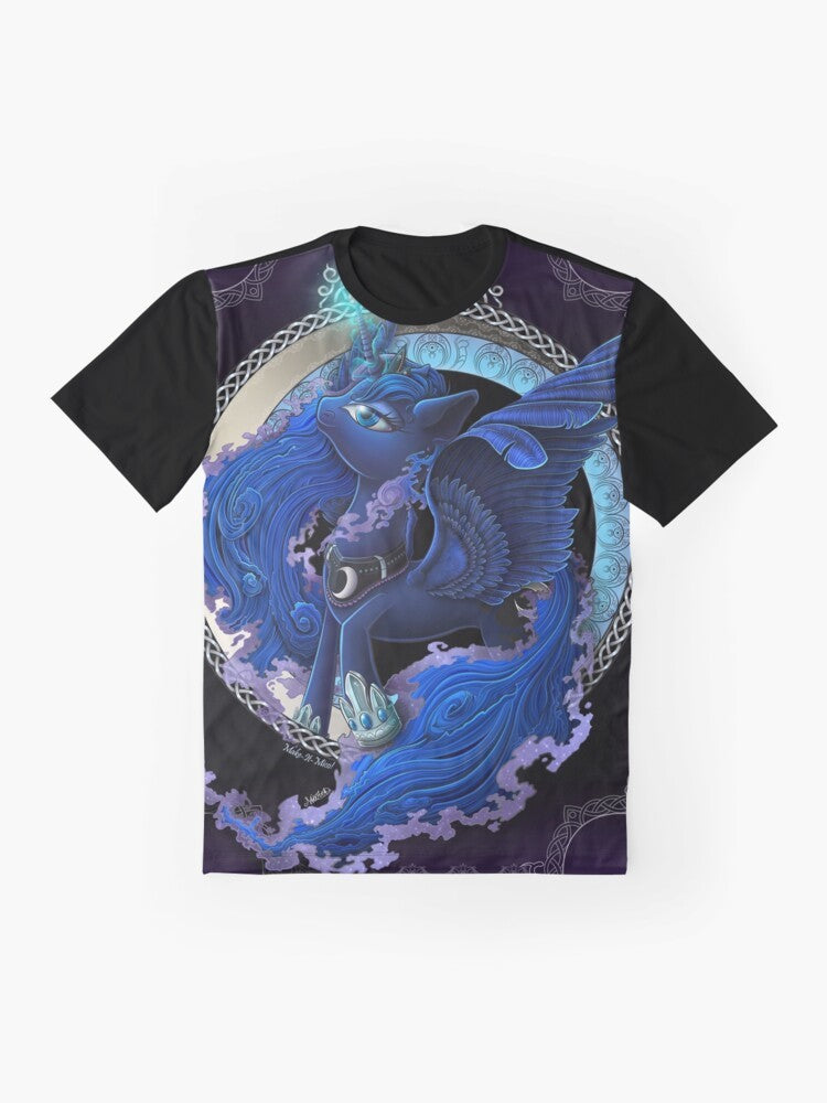 Graphic t-shirt featuring Princess Luna from My Little Pony: Friendship is Magic - Flat lay