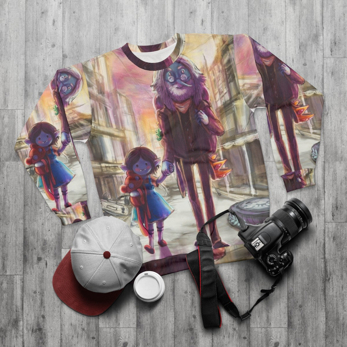 Remember Sweatshirt featuring Adventure Time fanart of Marceline and Simon - flat lay