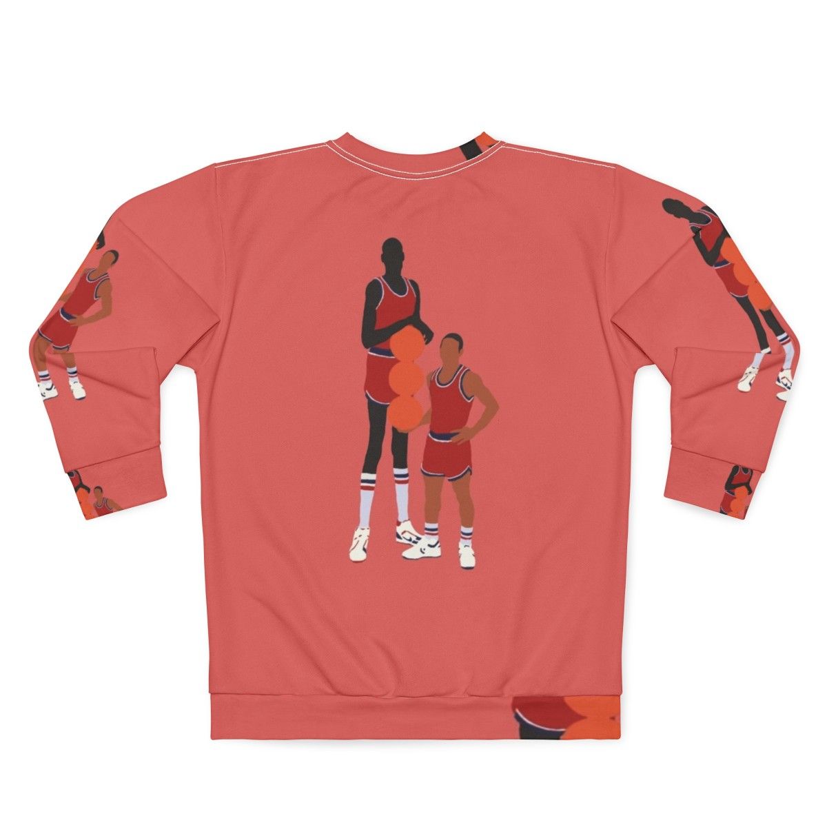 Manute Bol and Muggsy Bogues Washington Bullets Basketball Sweatshirt - Back