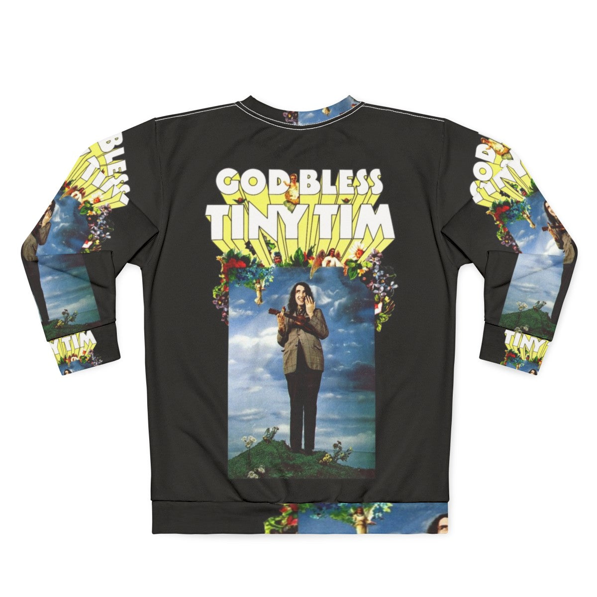 God Bless Tiny Tim 1960s Singer Sweatshirt - Back