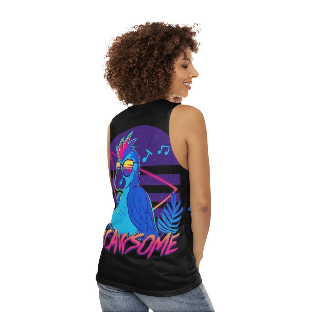 Macaw Unisex Tank Top - women back