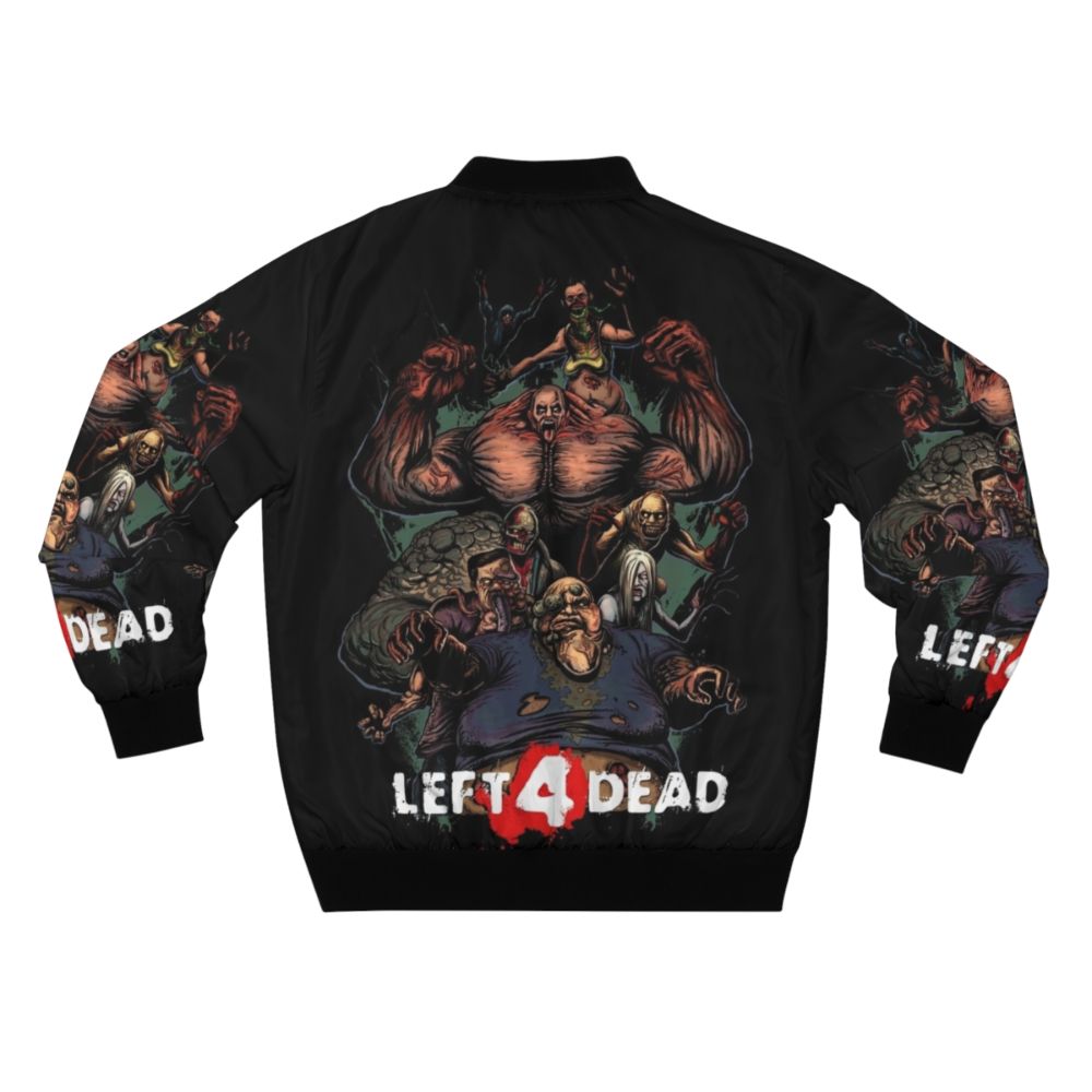 Left 4 Dead Zombie Bomber Jacket with a Valve logo and zombie graphic - Back