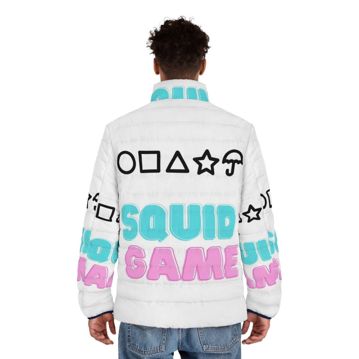 Squid Game 456 Puffer Jacket, Official Squid Game Merchandise - men back