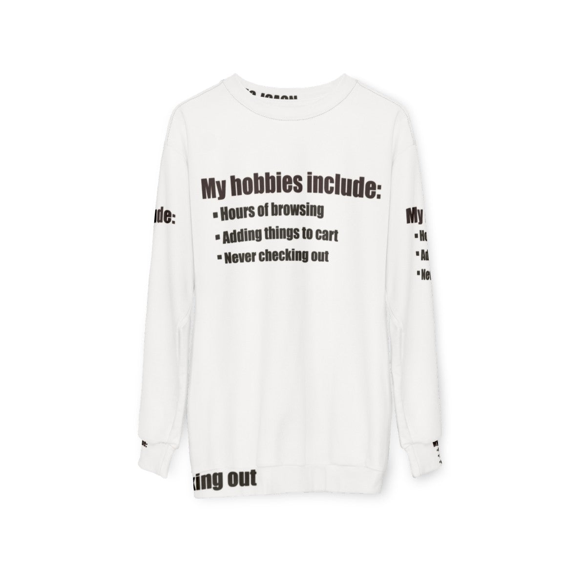 Hobbies Sweatshirt - Comfortable and Stylish Fashion for Hobbyists - hanging