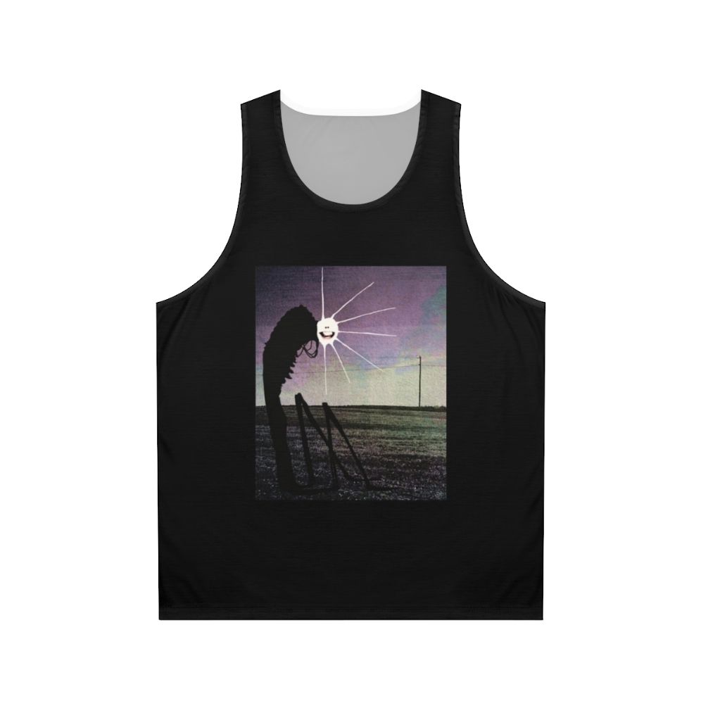 Unisex tank top with highway design graphic