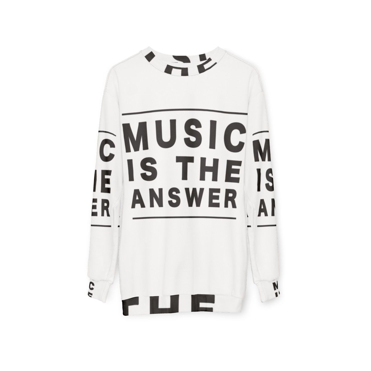 Music Is The Answer Motivational House Music Sweatshirt - hanging