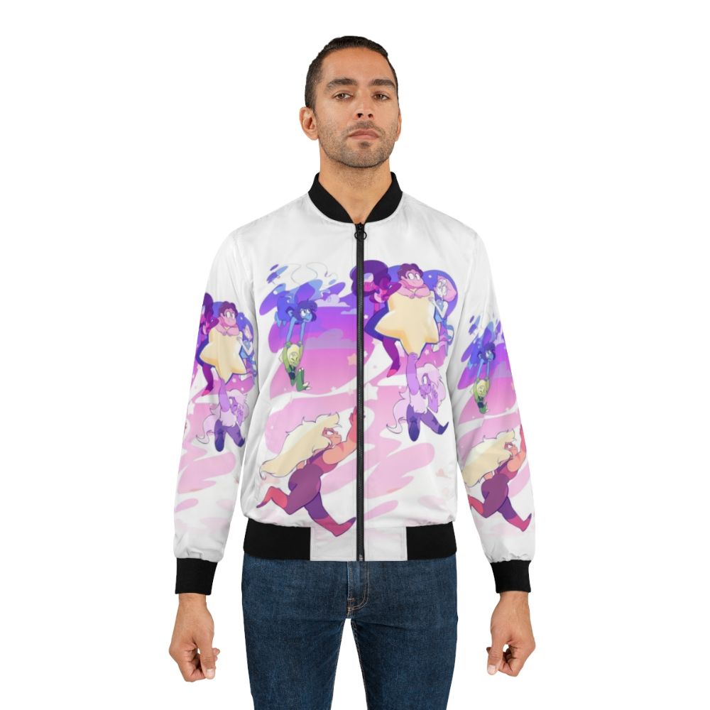 Steven Universe Crystal Gems Bomber Jacket featuring popular characters from the Cartoon Network series - Lifestyle